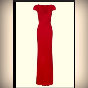 Size small Ghost brand, full length gown with train, Scarlet, satin